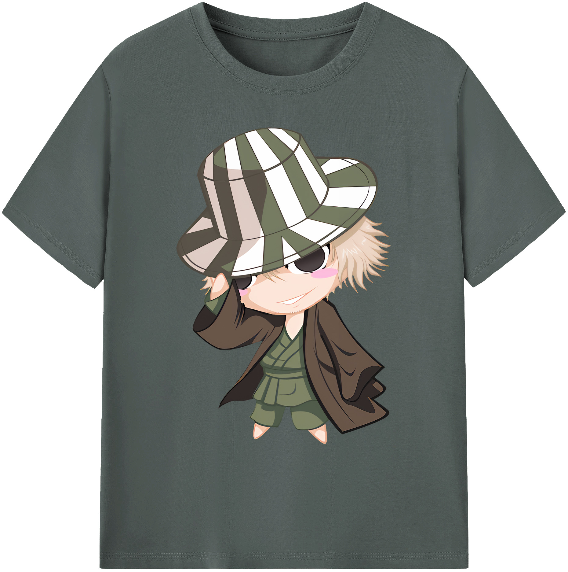 （画像用） "ブリーチ 浦原 喜助（うらはら きすけ） BLEACH Urahara Kisuke " 綿100％ メンズ半袖Tシャツ｜肌触りやわらか＆通気性